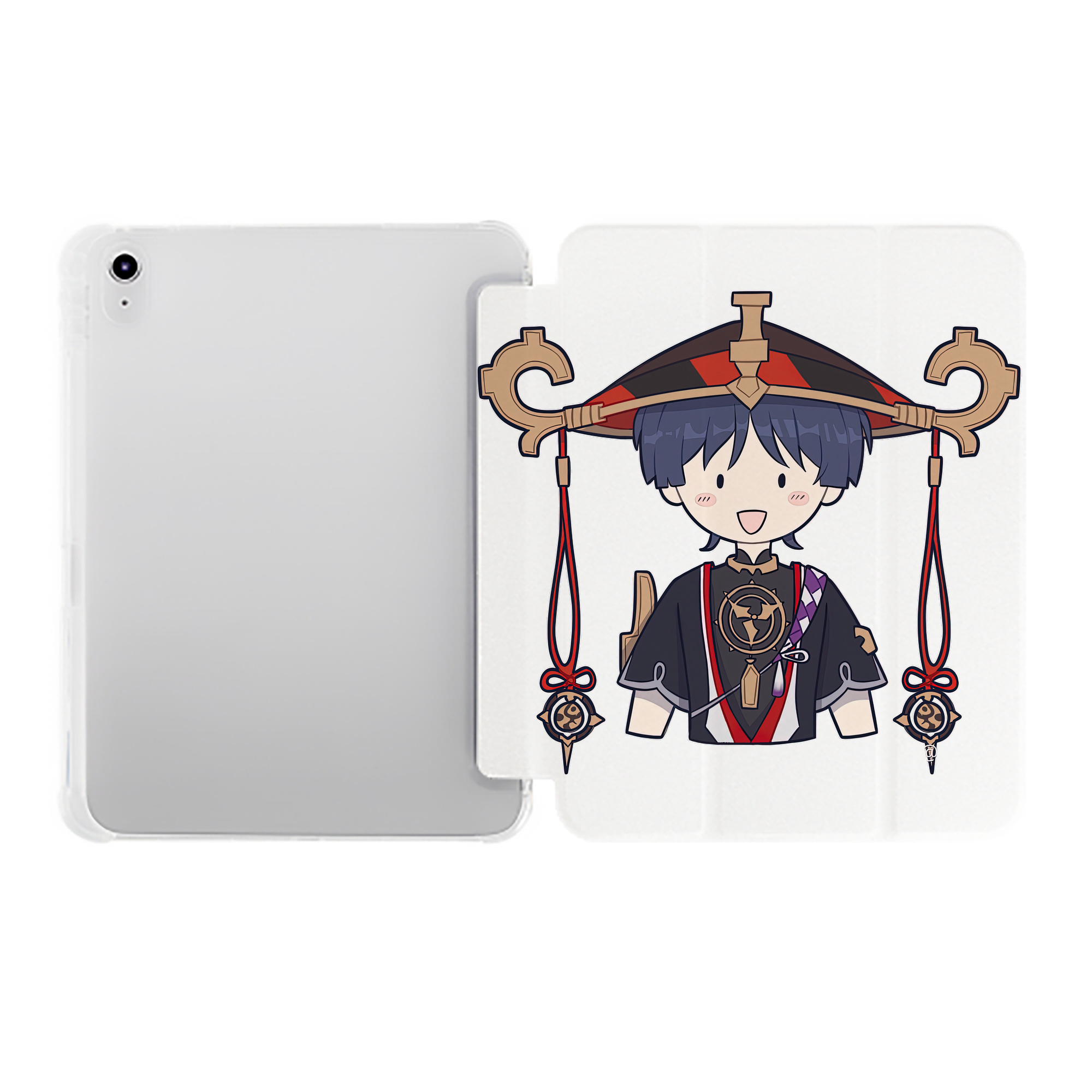 げんし神 さんペい genshin Sanpei IPad ケース ペン収納付き 三つ折りスタンド PUレザー×シリコン 対応機種9.5/10.5/10.9インチ